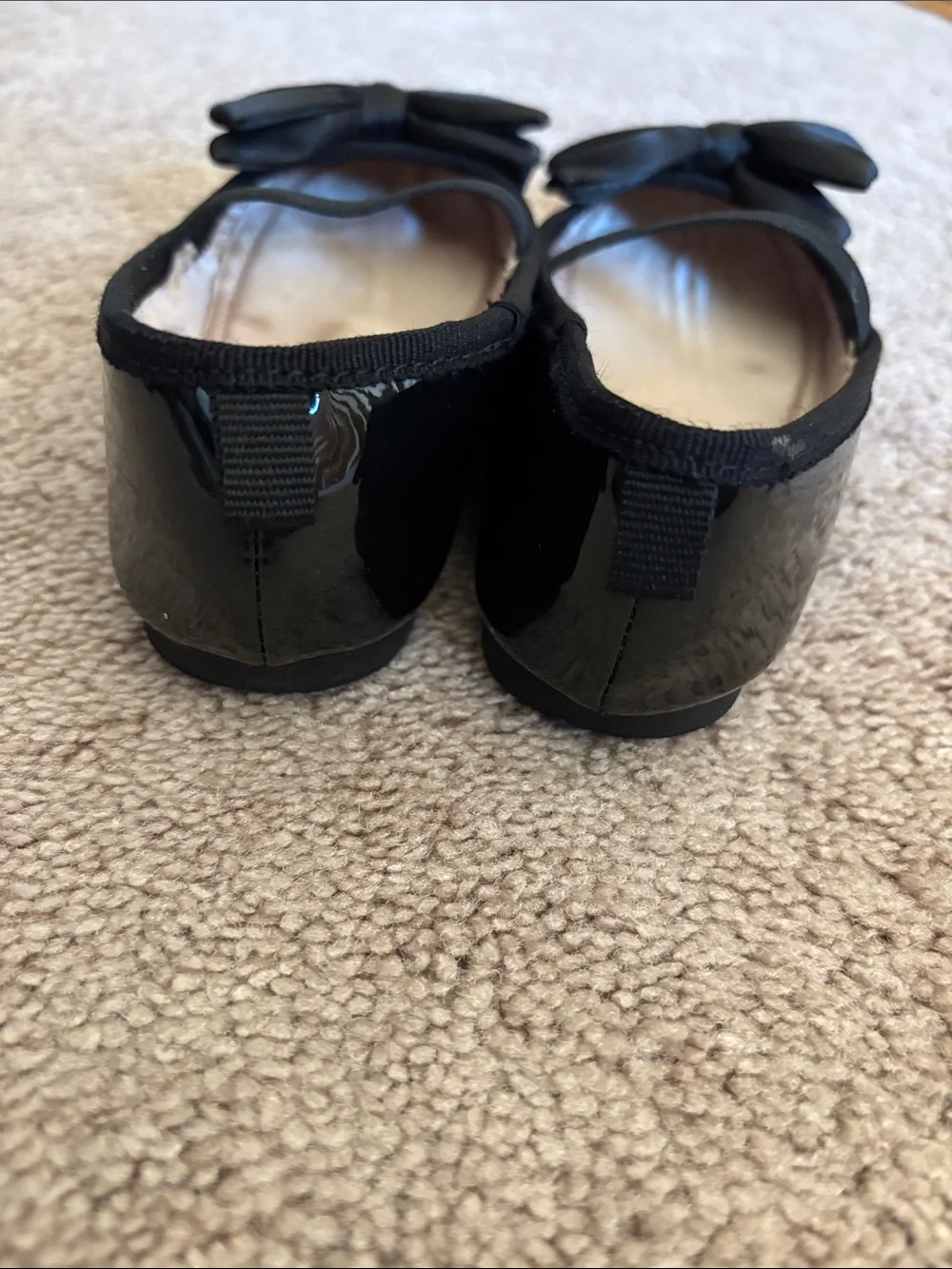 H&M Girls' Black Bow-Topped Ballet Flats